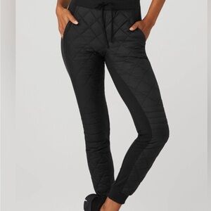 ALO Yoga Black Quilted Joggers